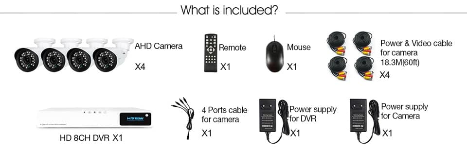 720P DVR Security System 4 pcs Set 720P DVR Security System 4 pcs Set