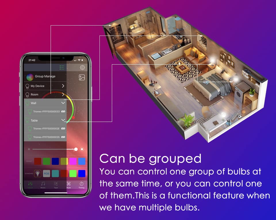 Wireless Smart RGB Light Bulb Wireless Smart RGB Light Bulb